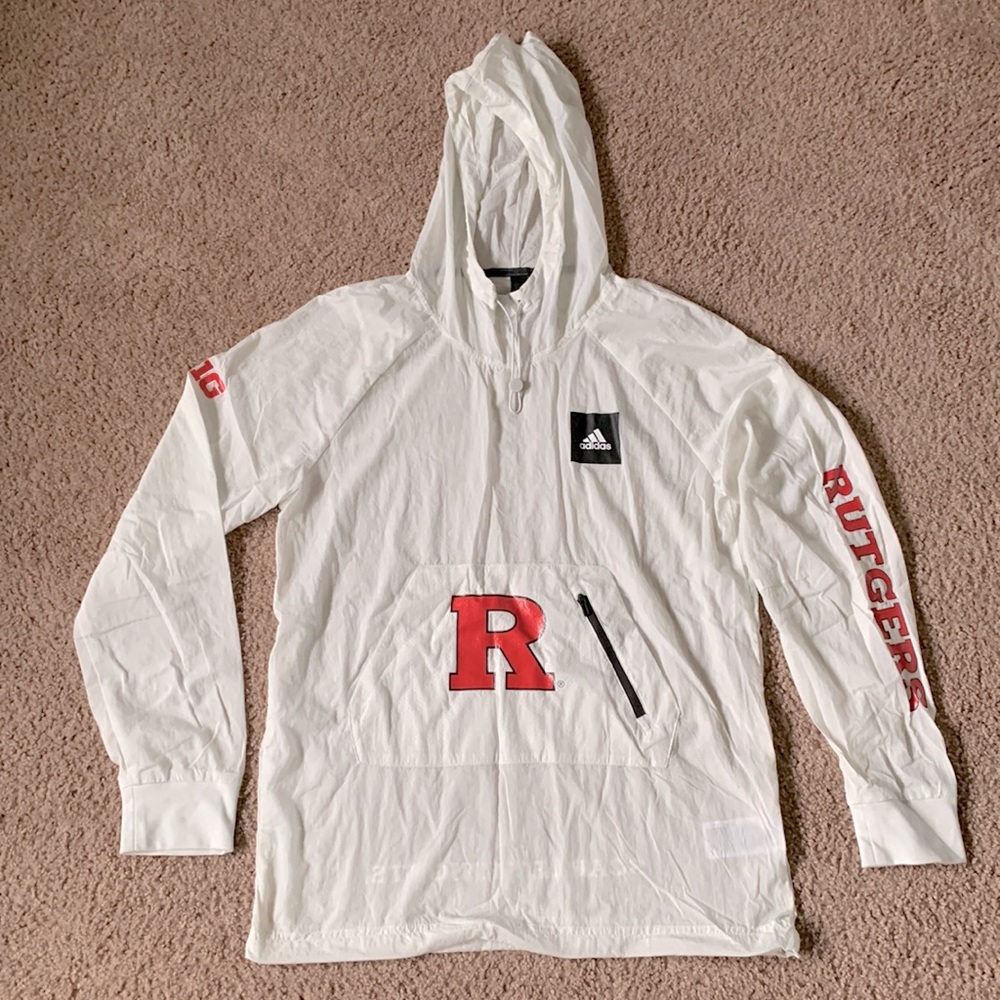 Thin White Rutgers athletics hoodie